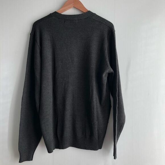 Oscar De La Renta cotton blend cardigan grey size large men’s button front - Picture 2 of 6